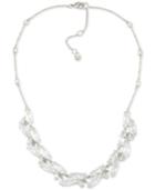 Carolee Silver-tone Marquise Crystal Collar Necklace