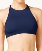 Roxy Strappy Love High-neck Crop Racerback Bikini Top Women's Swimsuit