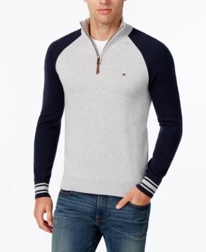 Tommy Hilfiger Men's Colorblocked Quarter-zip Sweater