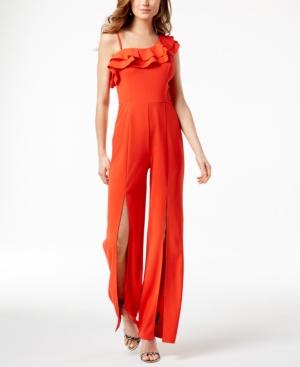 Guess Ruffled One-shoulder Jumpsuit