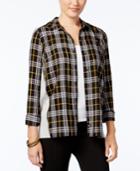 G.h. Bass & Co. Mixed- Media Plaid Shirt