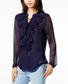 Tommy Hilfiger Ruffled Blouse, Only At Macy's