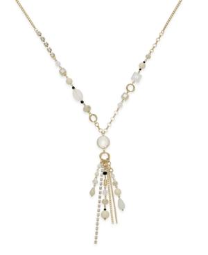 Inc International Concepts Gold-tone Beaded Chain Tassel Lariat Necklace, Only At Macy's
