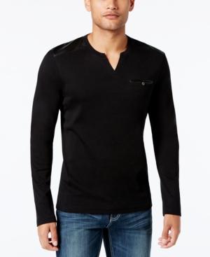 I.n.c. Men's Collude Split-neck Shirt, Created For Macy's
