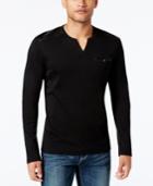 I.n.c. Men's Collude Split-neck Shirt, Created For Macy's