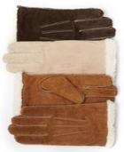 Isotoner Moccasin Stitch Suede Gloves