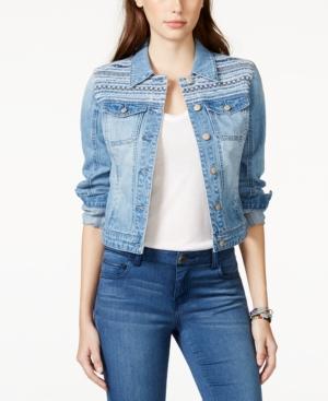 American Rag Embroidered Denim Jacket, Only At Macy's