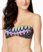 Bar Iii Magic Touch Printed Bandeau Bikini Top, Only At Macy's Women's Swimsuit