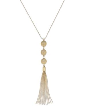 I.n.c. Triple Sphere Tassel Necklace, Created For Macy's