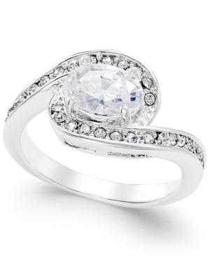 Charter Club Silver-tone Twisted Crystal Solitaire Ring, Only At Macy's