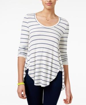 American Rag Juniors' Striped High-low Top, Only At Macy's