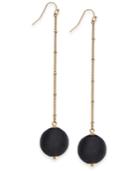 I.n.c. Gold-tone Wrapped Ball Linear Drop Earrings, Created For Macy's