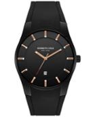 Kenneth Cole New York Men's Black Silicone Strap Watch 42x49mm 10031267