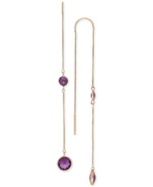 Amethyst (1-9/10 Ct. T.w.) Threader Drop Earrings In 14k Gold