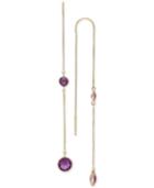 Amethyst (1-9/10 Ct. T.w.) Threader Drop Earrings In 14k Gold