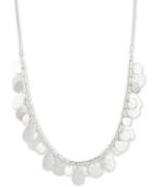 Nine West Silver-tone Shaky Disc Collar Necklace, 16 + 2 Extender