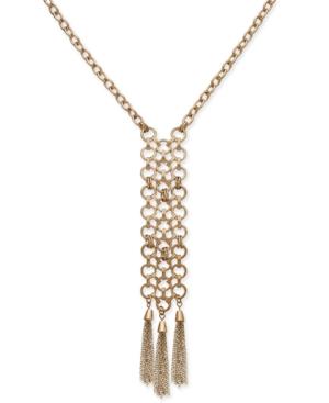 Thalia Sodi Gold-tone Chain Link And Tassel Lariat Necklace, Only At Macy's