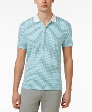 Calvin Klein Men's Dot-pattern Liquid Cotton Polo