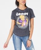 Freeze 24-7 Juniors' Marvel Groot Burnout Graphic T-shirt