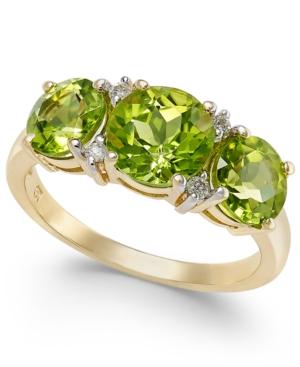 Peridot (3-1/2 Ct. T.w.) & Diamond Accent Ring In 14k Gold