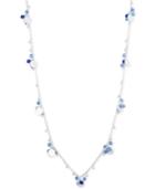 Nine West Silver-tone Shaky Bead And Disc Long Necklace