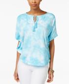 American Living Tie-dyed Poncho Top, Only At Macy's