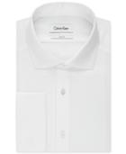 Calvin Klein Steel Slim-fit Non-iron Performance White French Cuff Dress Shirt