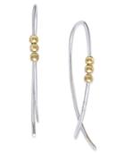 Jody Coyote Sterling Silver And Gold-filled Freeform Threader Earrings
