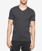 Calvin Klein Men's Feeder-striped V-neck Cotton T-shirt