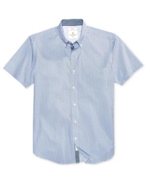 Construct Men's Stretch Slim-fit Tiled Print Shirt