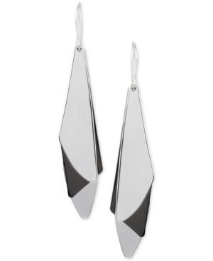 Robert Lee Morris Soho Two-tone Long Linear Drop Earrings
