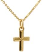 Giani Bernini Cross Pendant Necklace In 24k Gold Over Sterling Silver, Only At Macy's