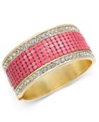 Thalia Sodi Gold-tone Crystal Hinged Bangle Bracelet, Only At Macy's