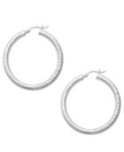 Giani Bernini Sterling Silver Earrings, Thick Hoop Earrings