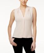 Calvin Klein Pleated Blouse, Regular & Petite