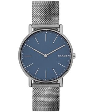 Skagen Men's Signatur Gray Titanium Mesh Bracelet Watch 40mm