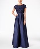 Adrianna Papell Beaded Scoop-back A-line Gown
