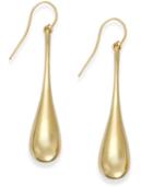 Signature Gold Teardrop Earrings In 14k Gold Or Rose Gold Over Resin