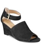 Adrienne Vittadini Ranta Peep-toe Wedge Sandals Women's Shoes