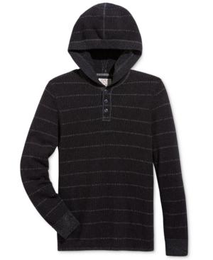 Lucky Brand Men's Stripe-print Henley Hoodie