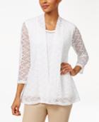 Jm Collection Lace Layered-look Top, Created For Macy's