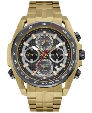 Bulova Men's Chronograph Precisionist Gold-tone Stainless Steel Bracelet Watch 43mm 98b271