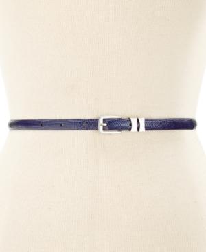 Style & Co. 2 For 1 Patent Lizard Embossed Belts, Only At Macy's