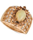Le Vian Chocolatier Opal (1-1/5 Ct. T.w.) And Diamond (1 Ct. T.w.) Statement Ring In 14k Rose Gold
