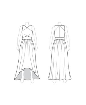 Fame And Partners 2-pc. Dress With Slightly Cropped Top