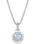 Thomas Sabo Blue Crystal Pendant Necklace In Sterling Silver