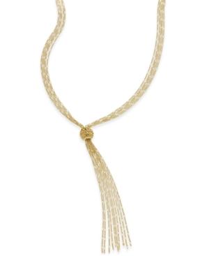 Vera Bradley Gold-tone Fringe Lariat Necklace
