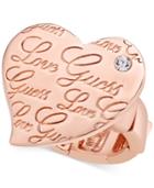 Guess Love Crystal Heart Stretch Ring