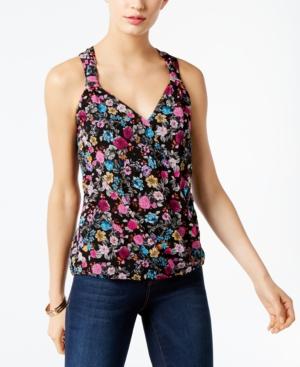 Inc International Concepts Floral-print Surplice Top, Created For Macy's