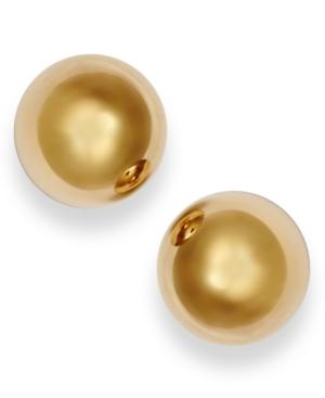 Signature Gold Ball Stud Earrings (6mm) In 14k Gold Over Resin